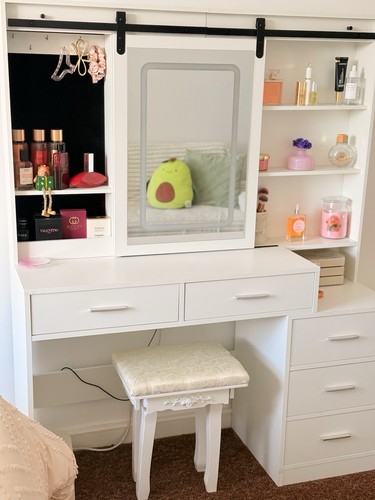 White dressing table vanity - dressing,