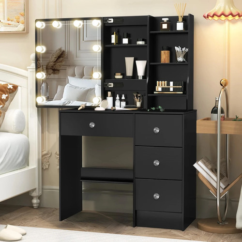 Black vanity dressing - black,