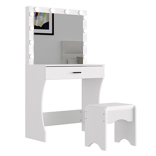 Vanity desk with mirror - desk,
