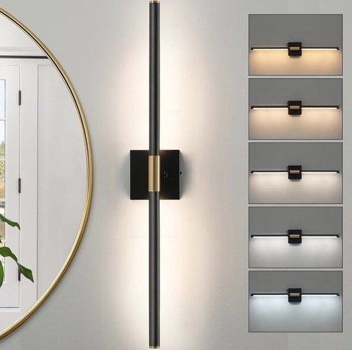 Black and gold led bathroom - black,