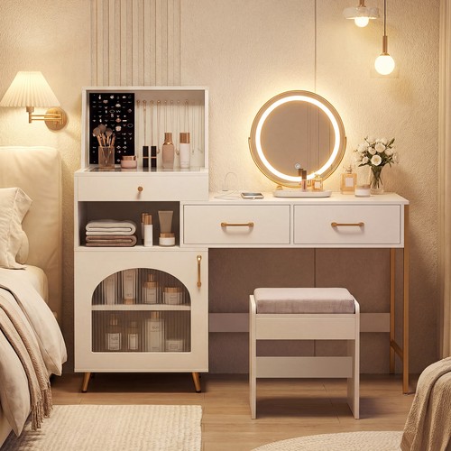 Makeup vanity table glass - table,