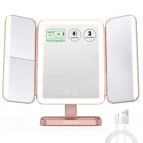 Trifold lighted makeup vanity - trifold,