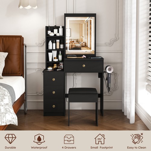 Black dressing table with - dressing,