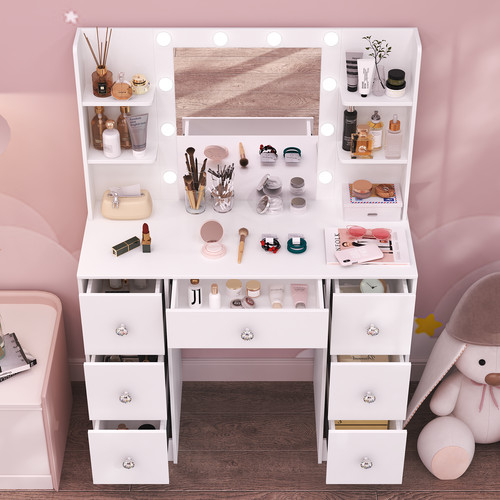 White vanity dressing table - white,
