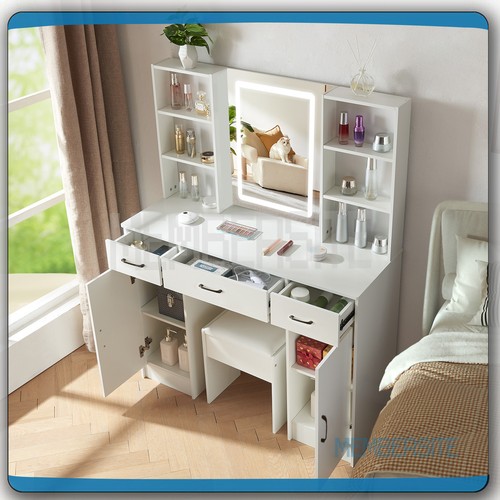 White dressing table vanity - white,