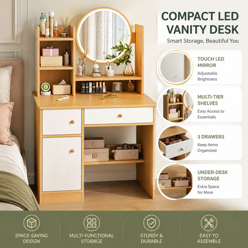 Dressing table vanity - table,