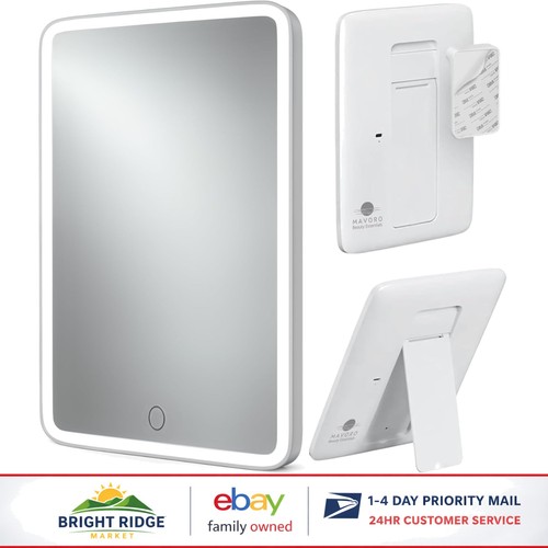 Wall adhesive lighted mirror - adhesive,